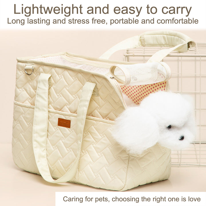 Pet carrying bag canvas soft bag single shoulder crossbody convenient cat and small dog carriers universal bag