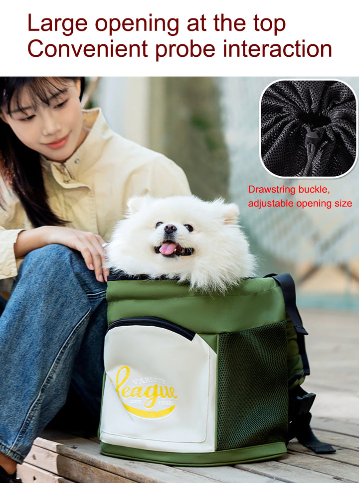 Four seasons can use pet large capacity backpack, dogs and cats go out to carry chest bag