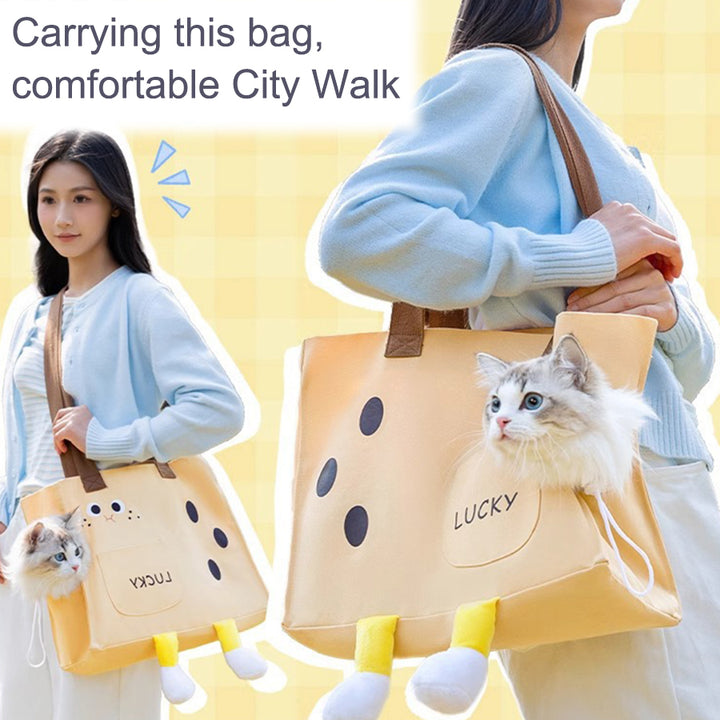 Pet out carrying bag Canvas Bag Comfortable breathable crossbody bag