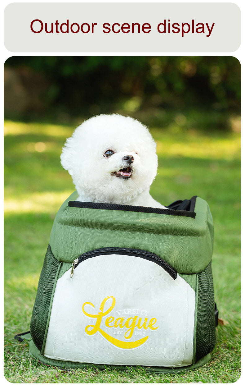 Four seasons can use pet large capacity backpack, dogs and cats go out to carry chest bag