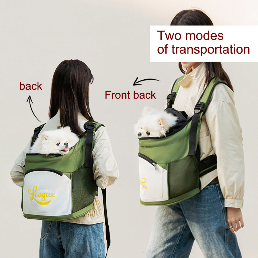 Four seasons can use pet large capacity backpack, dogs and cats go out to carry chest bag