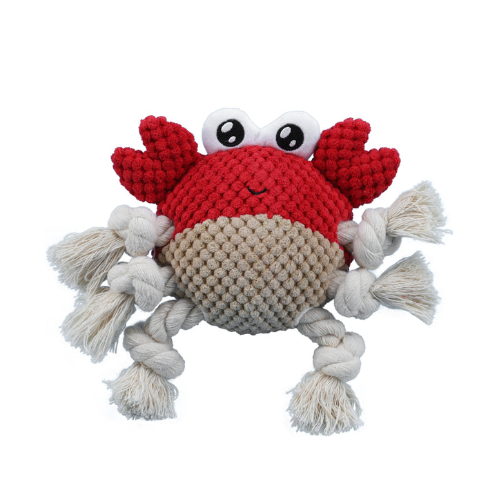 Crab Frog shape Cotton rope dog chew toy, Plush, Bite-Resistant pet toy for dogs