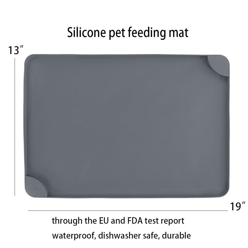 Waterproof silicone mat for pet bowls 13.5‘’ * 19‘’