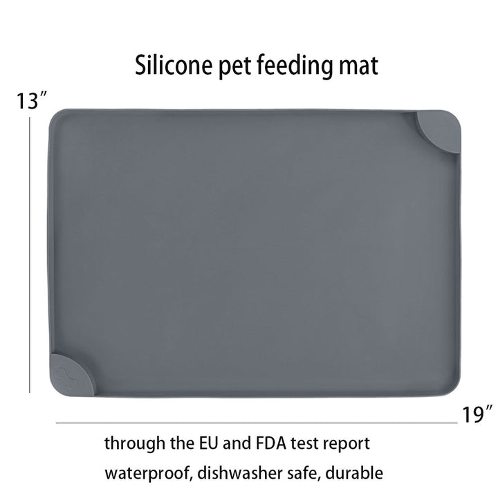 Waterproof silicone mat for pet bowls 13.5‘’ * 19‘’