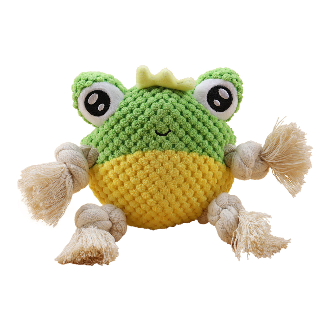 Crab Frog shape Cotton rope dog chew toy, Plush, Bite-Resistant pet toy for dogs