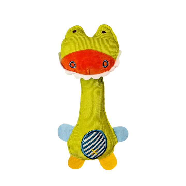 Stuffed Dog Toys with Squeakers Crocodile shape toy with hand bell for pet toy