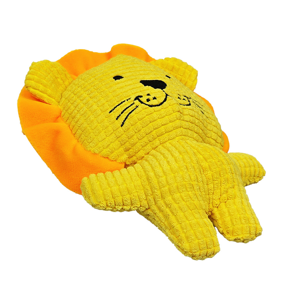 Lion shape Stuff plush Dog Toys with Squeakers for pet chewing