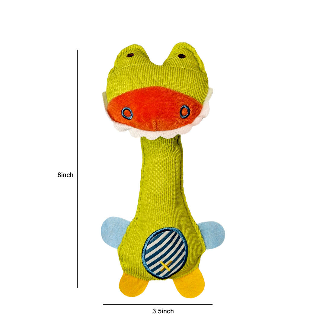 Stuffed Dog Toys with Squeakers Crocodile shape toy with hand bell for pet toy