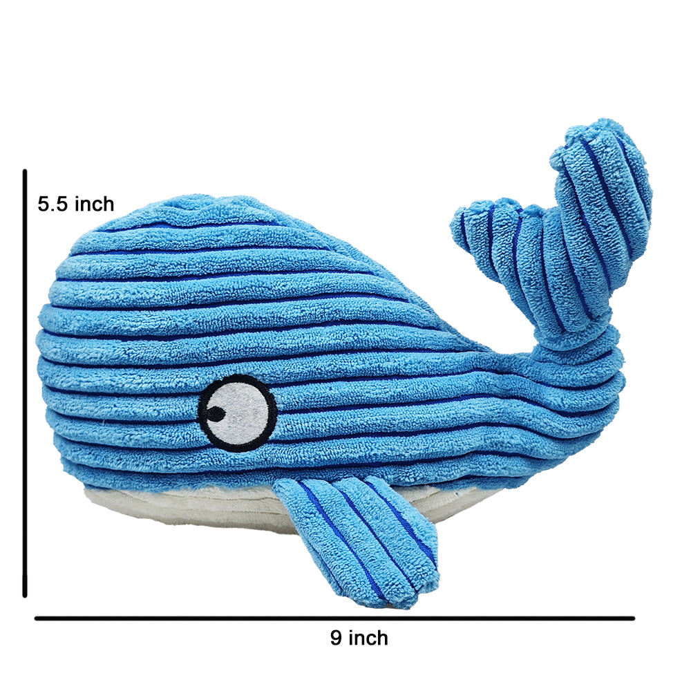 Whale shape stuff Dog Toys with Squeakers for pet chewing toy