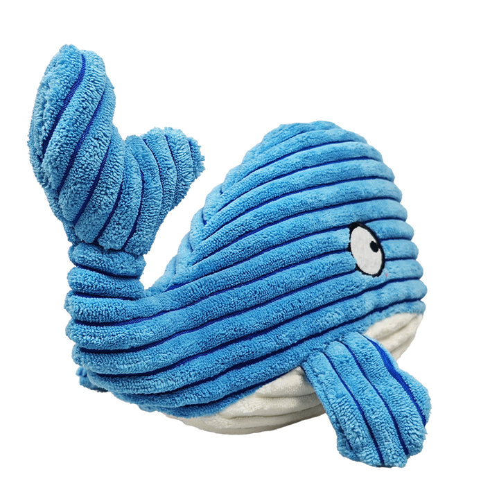 Whale shape stuff Dog Toys with Squeakers for pet chewing toy