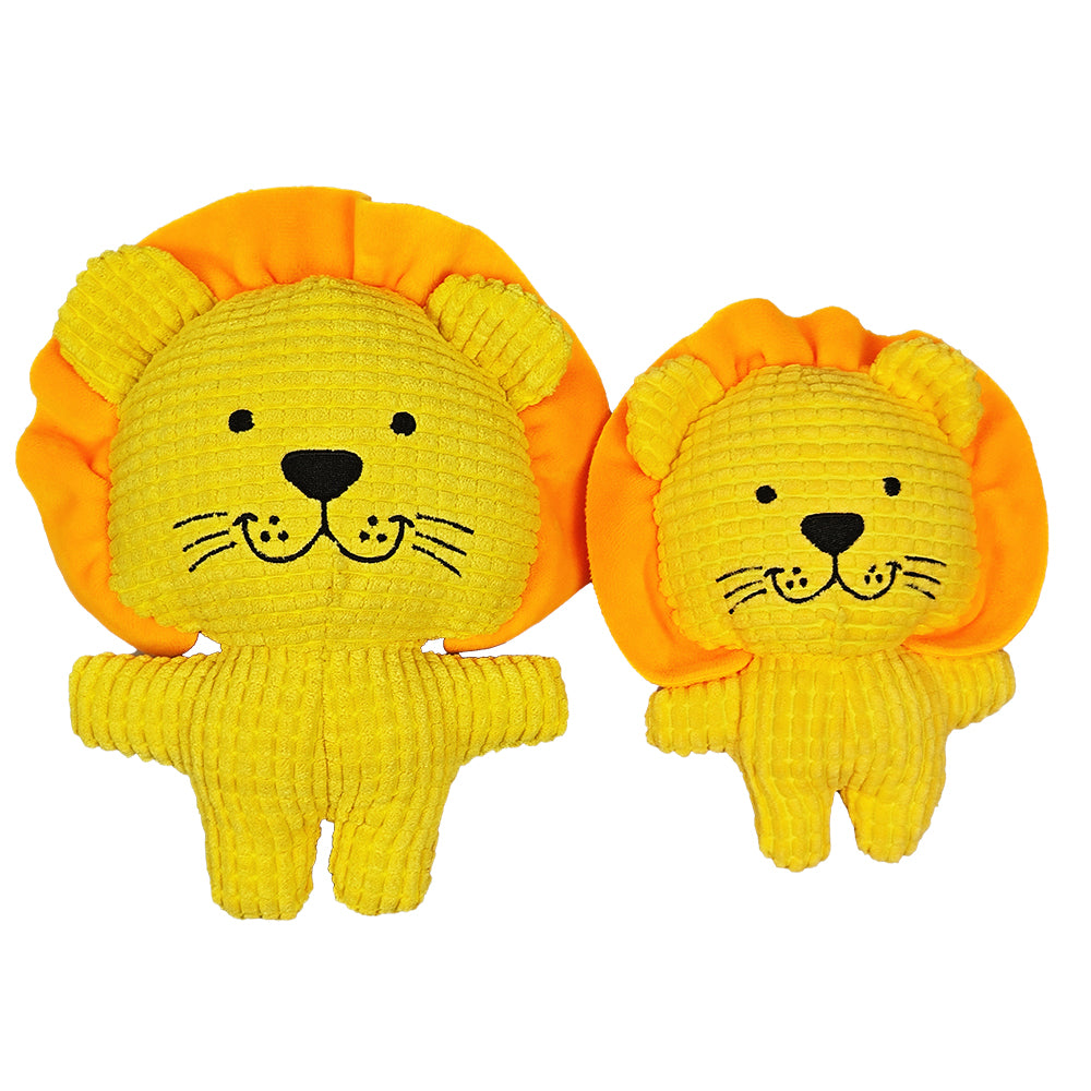 Lion shape Stuff plush Dog Toys with Squeakers for pet chewing