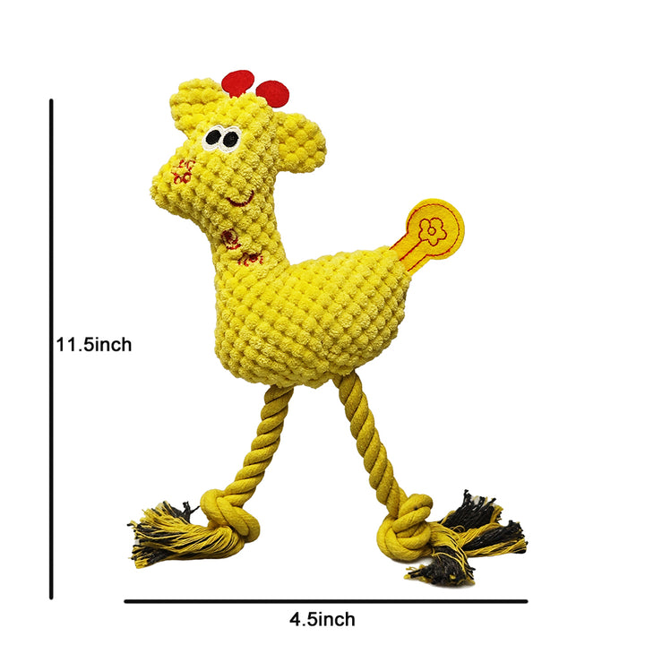 3 pcs plush dog toy with squeaker Chicken shape with Rope Toy for pets chewing