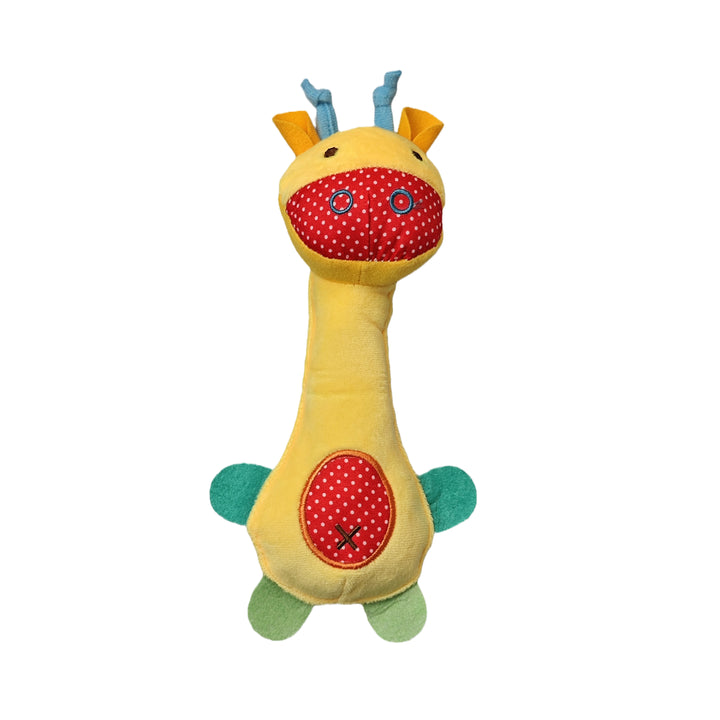 Stuffed Dog Toys with Squeakers giraffe shape toy with handbell for pet toy