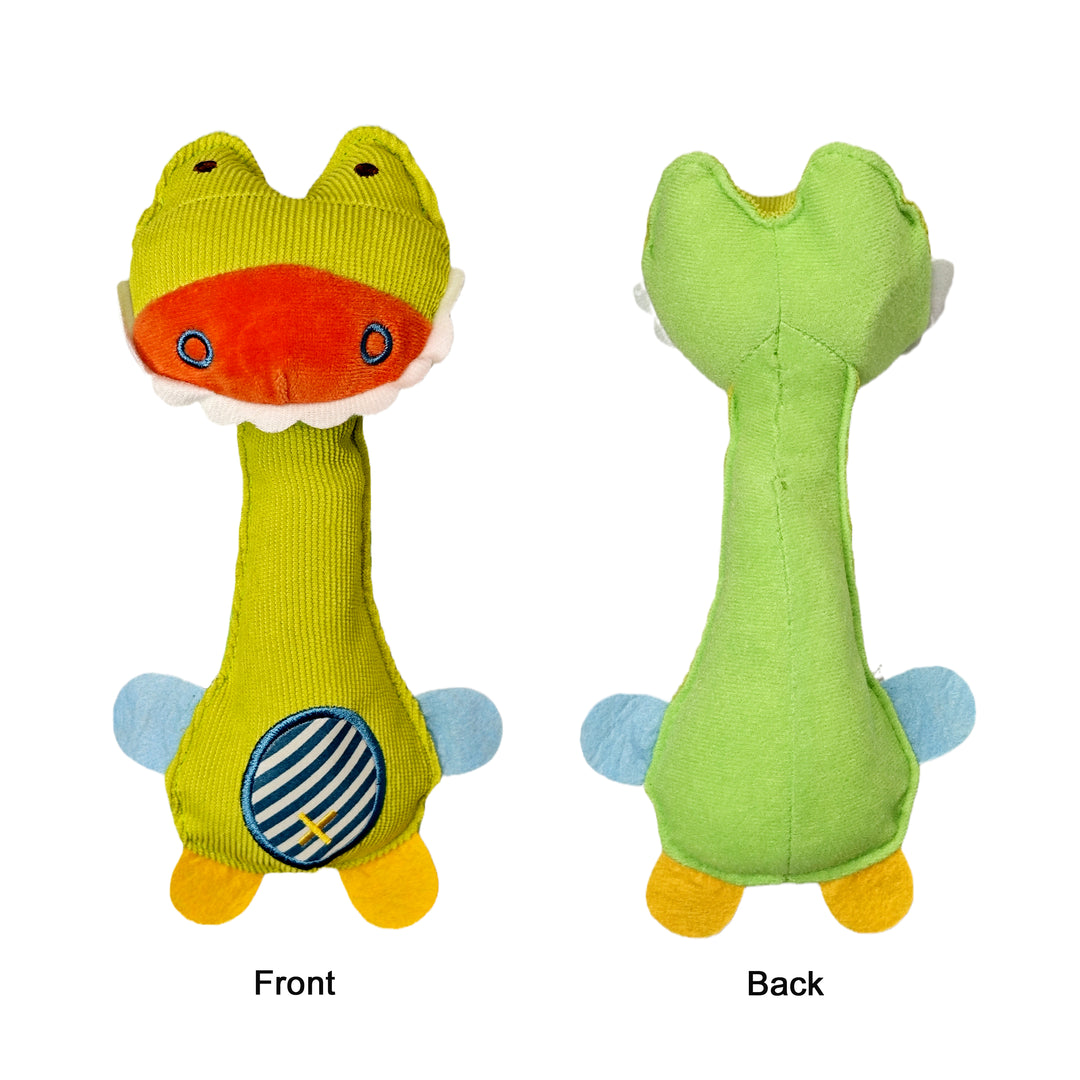 Stuffed Dog Toys with Squeakers Crocodile shape toy with hand bell for pet toy