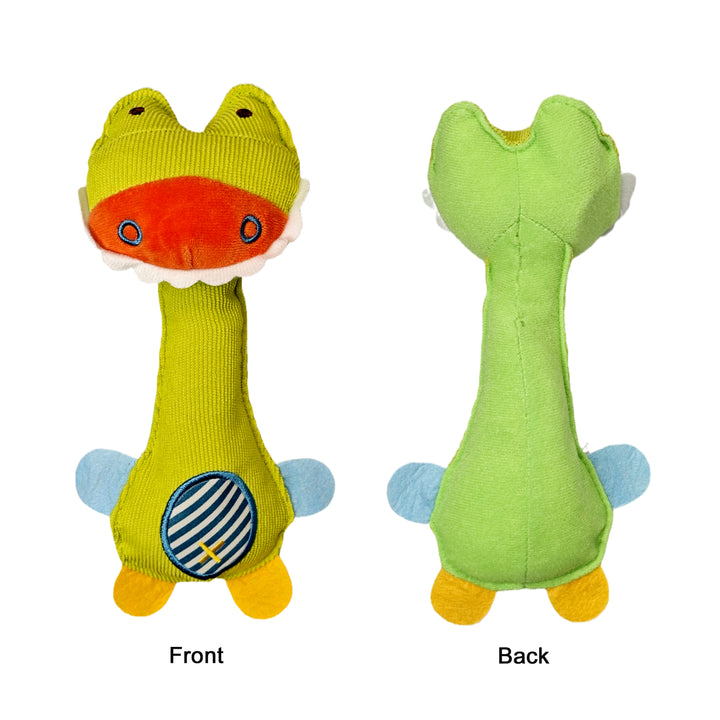 Stuffed Dog Toys with Squeakers Crocodile shape toy with hand bell for pet toy