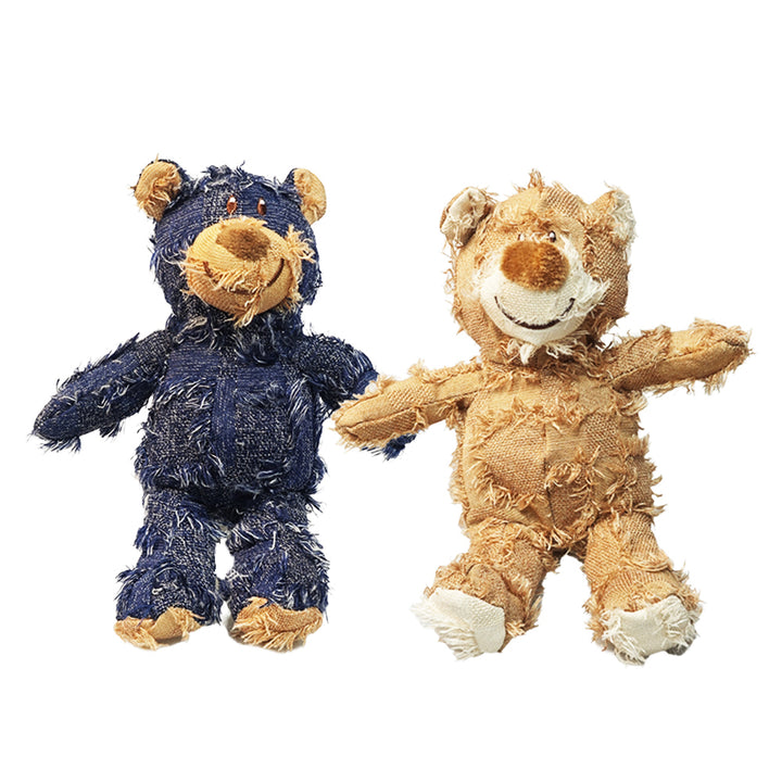 2 pcs Plush Dog Toys with Squeakers Beggar bear design for pet chewy toy