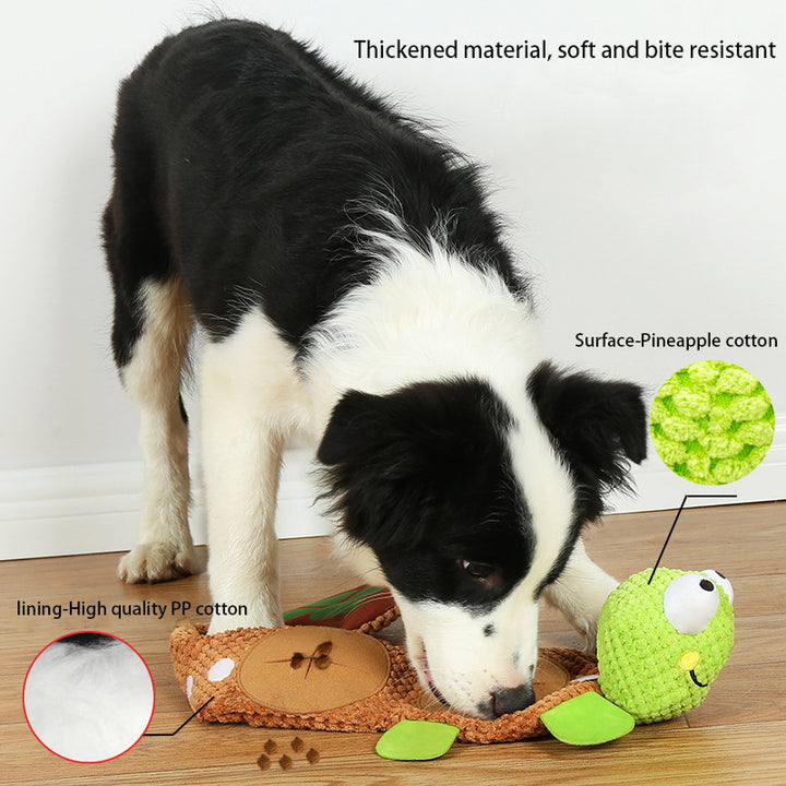 Turtle shape dog snuffle Mat Interactive Dog Slow Feeding Mat with Squeaky Toy, Pet Sniffing Pad For Foraging Skills & Encourages Nose-Work