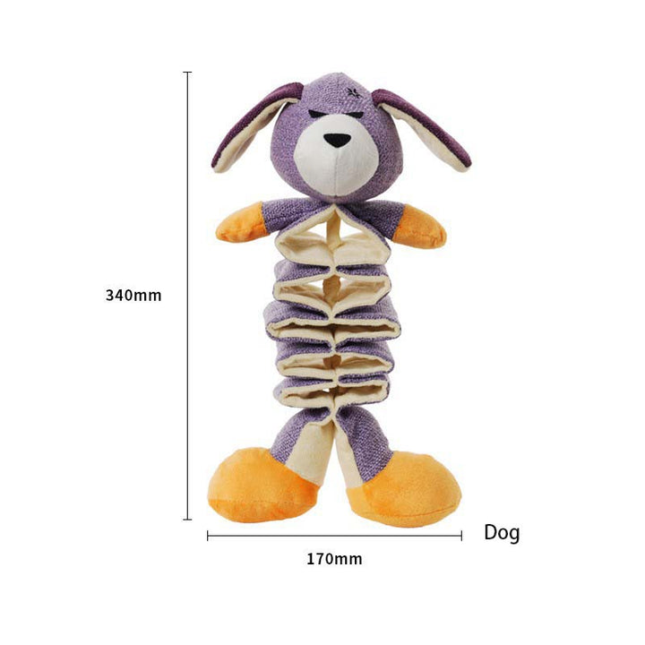 Pull up the rope dog toys with sounds paper, chewing pet toys