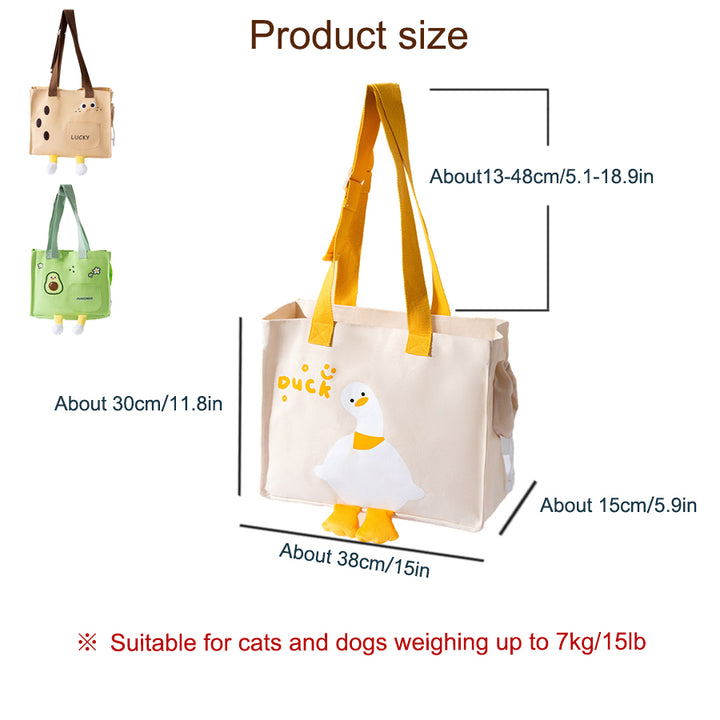 Pet out carrying bag Canvas Bag Comfortable breathable crossbody bag