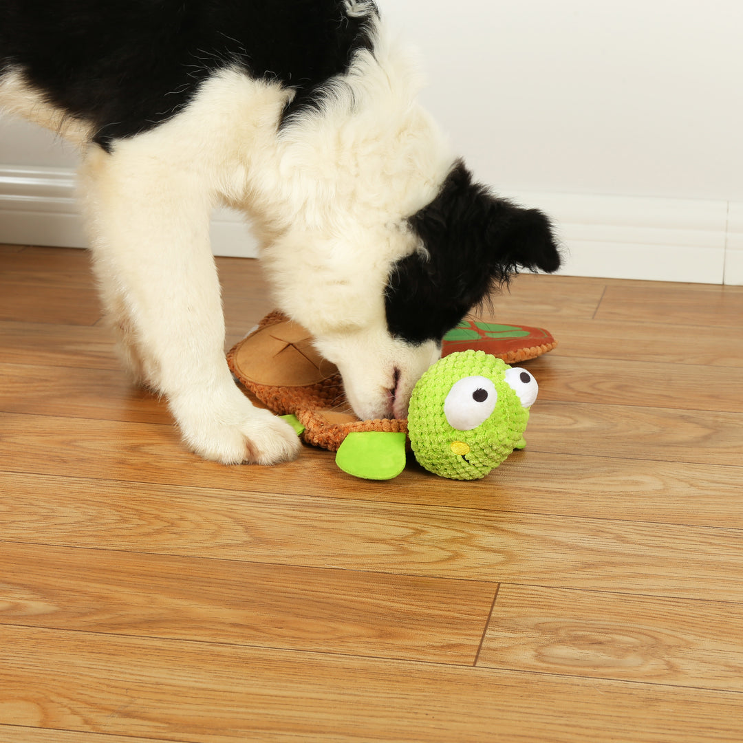 Turtle shape dog snuffle Mat Interactive Dog Slow Feeding Mat with Squeaky Toy, Pet Sniffing Pad For Foraging Skills & Encourages Nose-Work